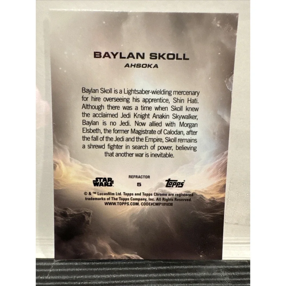 Topps Chrome Star Wars 2025 5 Baylan Skoll Ahsoka Prism Refractor Card